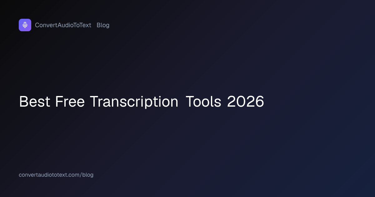 Best Free Transcription Tools in 2026: Every Cap Verified ...