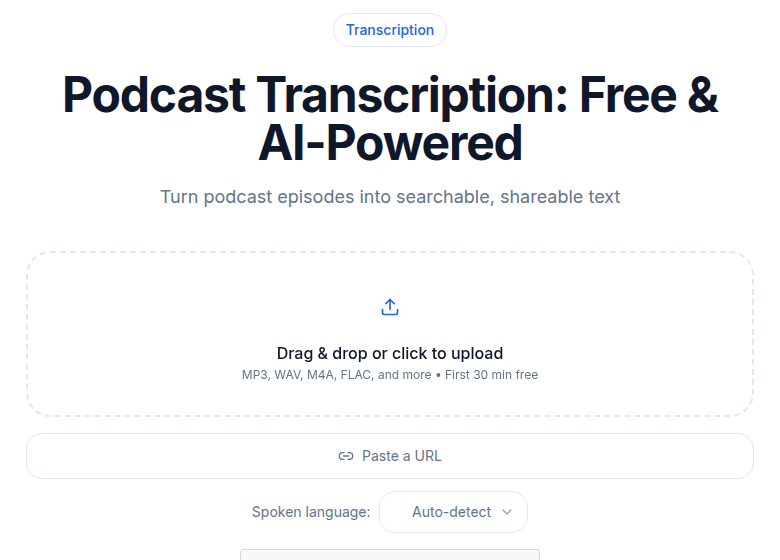 ConvertAudioToText podcast transcription tool