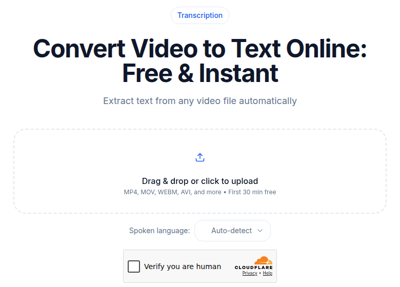 Video-to-text tool used to generate caption files and transcripts from course lecture recordings